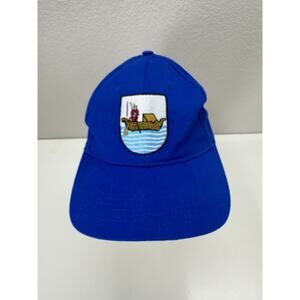 Big X Baseball Hat Boating Fisherman Embroidered Bleu Adjustable Cap